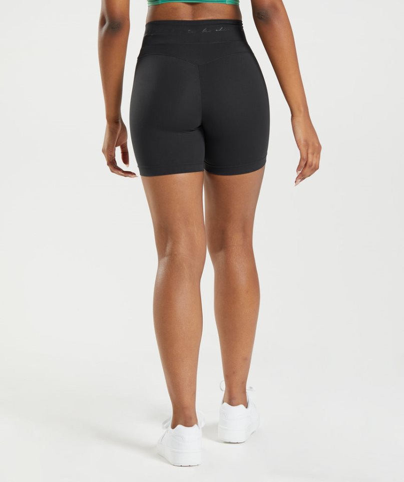 Women's Gymshark Whitney Mesh Shorts Black | CA DN805A